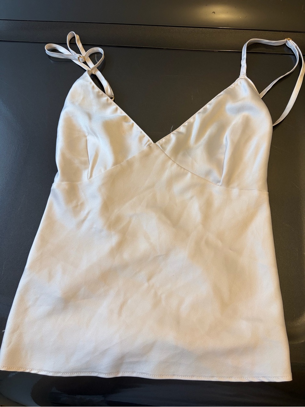 Victoria's Secret White Satin Chemise Slip